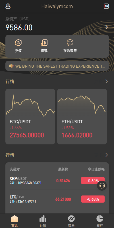 新版多语言海外微盘系统/微交易/虚拟币时间盘/伪交易所 - 码商源码网-码商源码网