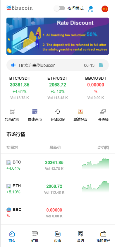 全开源Bbank多语言交易所二开平台币/矿机系统/分析师/币币合约交易 - 码商源码网-码商源码网